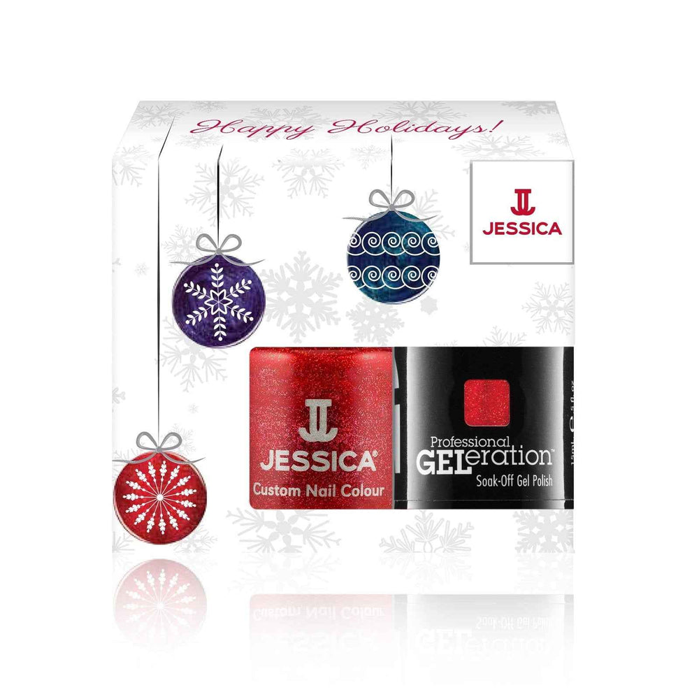 Jessica Winter Set Jessica: Professional GELeration for Women, Semi-Permanent Nail Polish, Hearts on Fire, 15 ml + Custom Colors, Nail Polish, Hearts on Fire, 14.8 ml