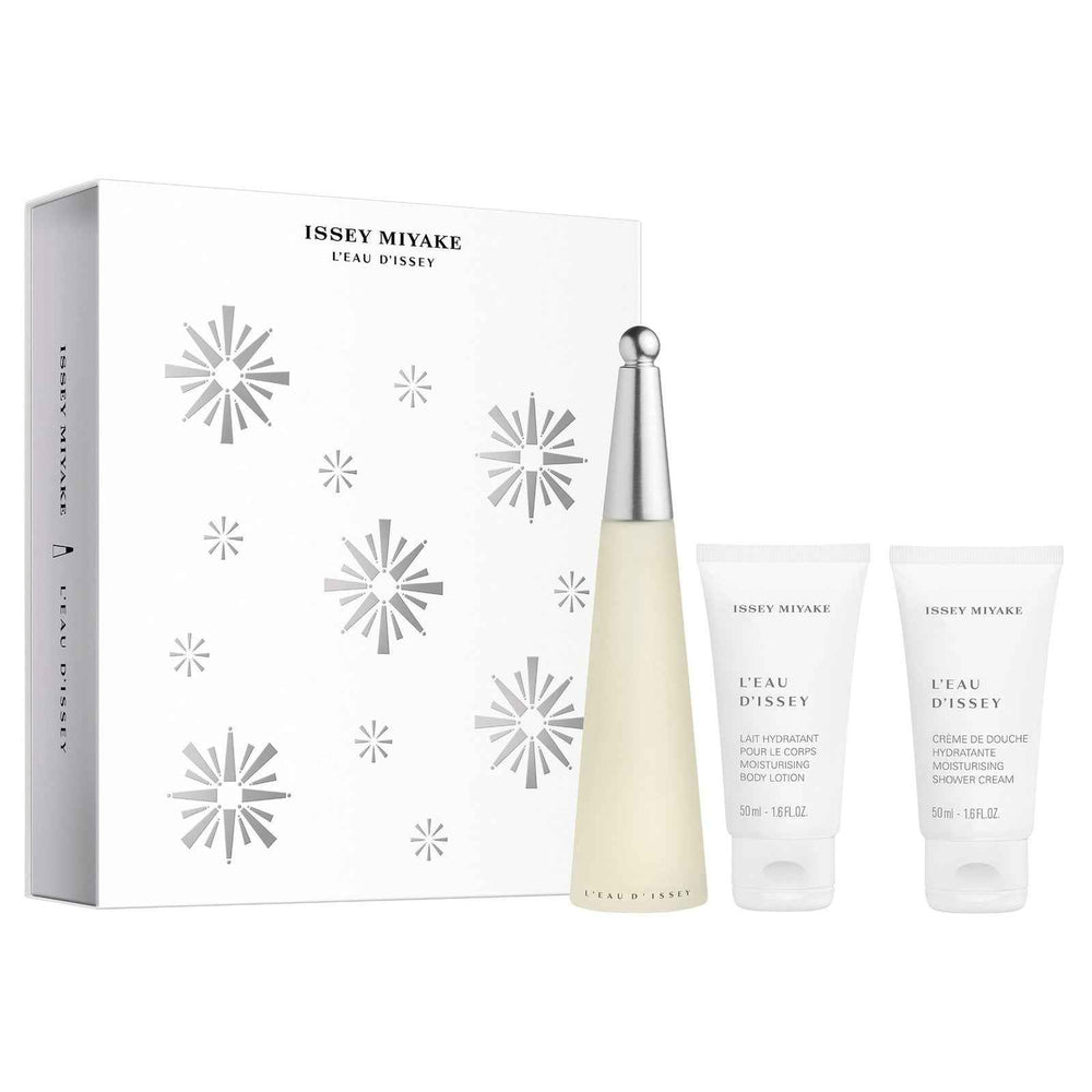 Issey Miyake Xmas 2023 Set Issey Miyake: L'Eau d'Issey – Eau de Toilette for Women, 50 ml + L'Eau d'Issey, Moisturizing, Body Lotion, 50 ml + L'Eau d'Issey, Hydrating, Shower Cream, 50 ml