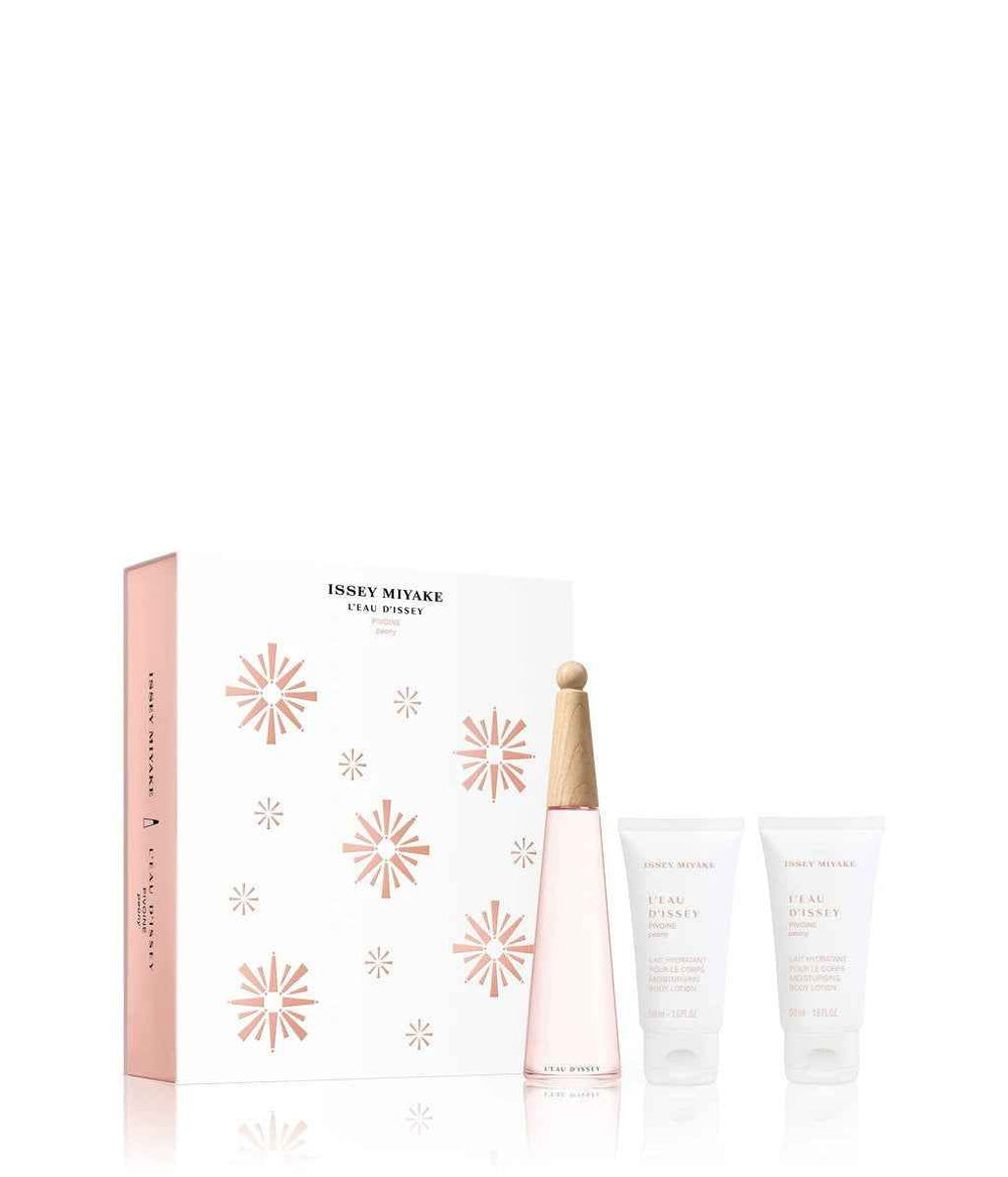 Issey Miyake Xmas 2023 Set Issey Miyake: L'Eau d'Issey Pivoine Peony Moisturizing – Body Lotion for Women, x2 pcs, 50 ml + L'Eau d'Issey Pivoine Peony, Eau de Toilette, 50 ml