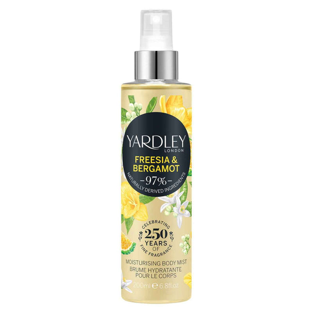 Yardley Freesia and Bergamot – Scented Spray for Women, 200 ml