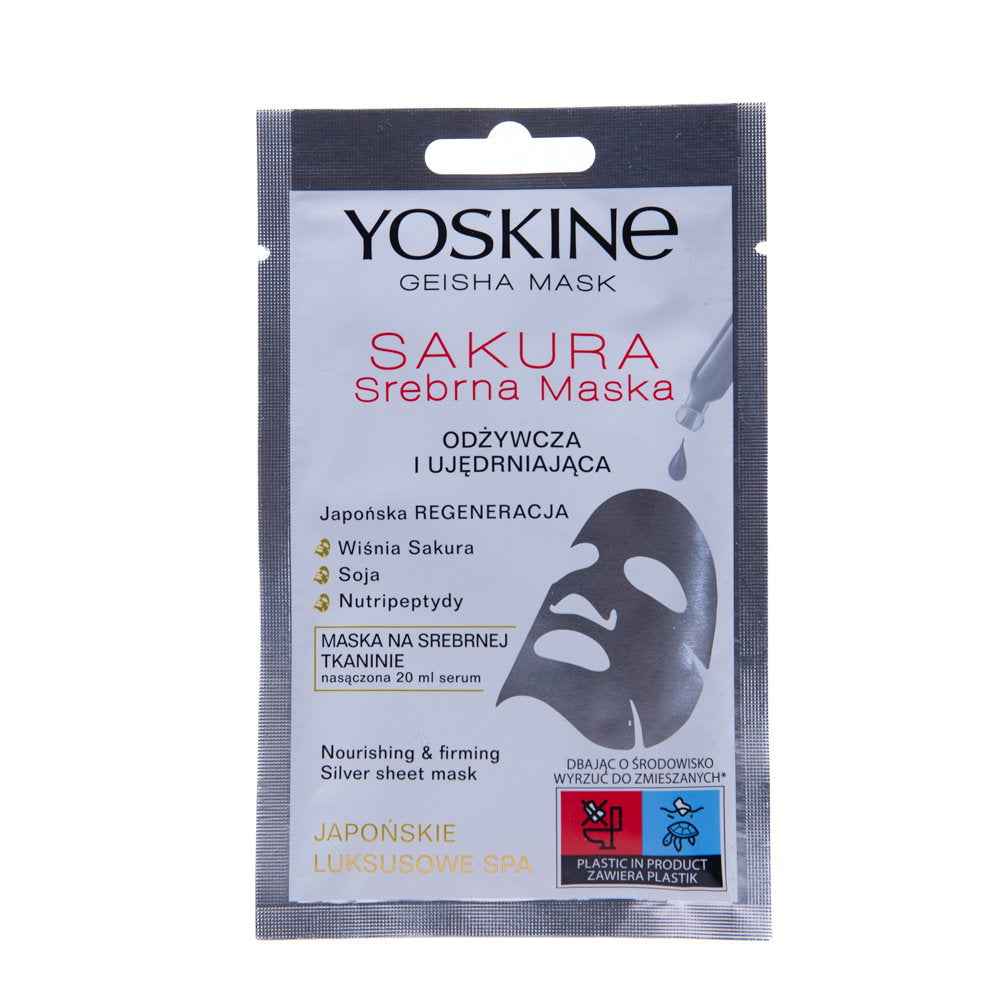 Yoskine Geisha Sakura Firming – Sheet Mask for Women, Face, 20 ml